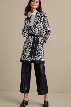 Soft Surroundings Marika Jacquard Cardigan> Feminine Flourish|Sweaters & Cardigans