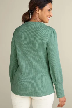 Soft Surroundings Melina Waffle Pullover><noscript><img width=