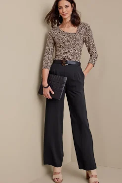 Soft Surroundings Melita Wide Leg Pants> full length|wide leg