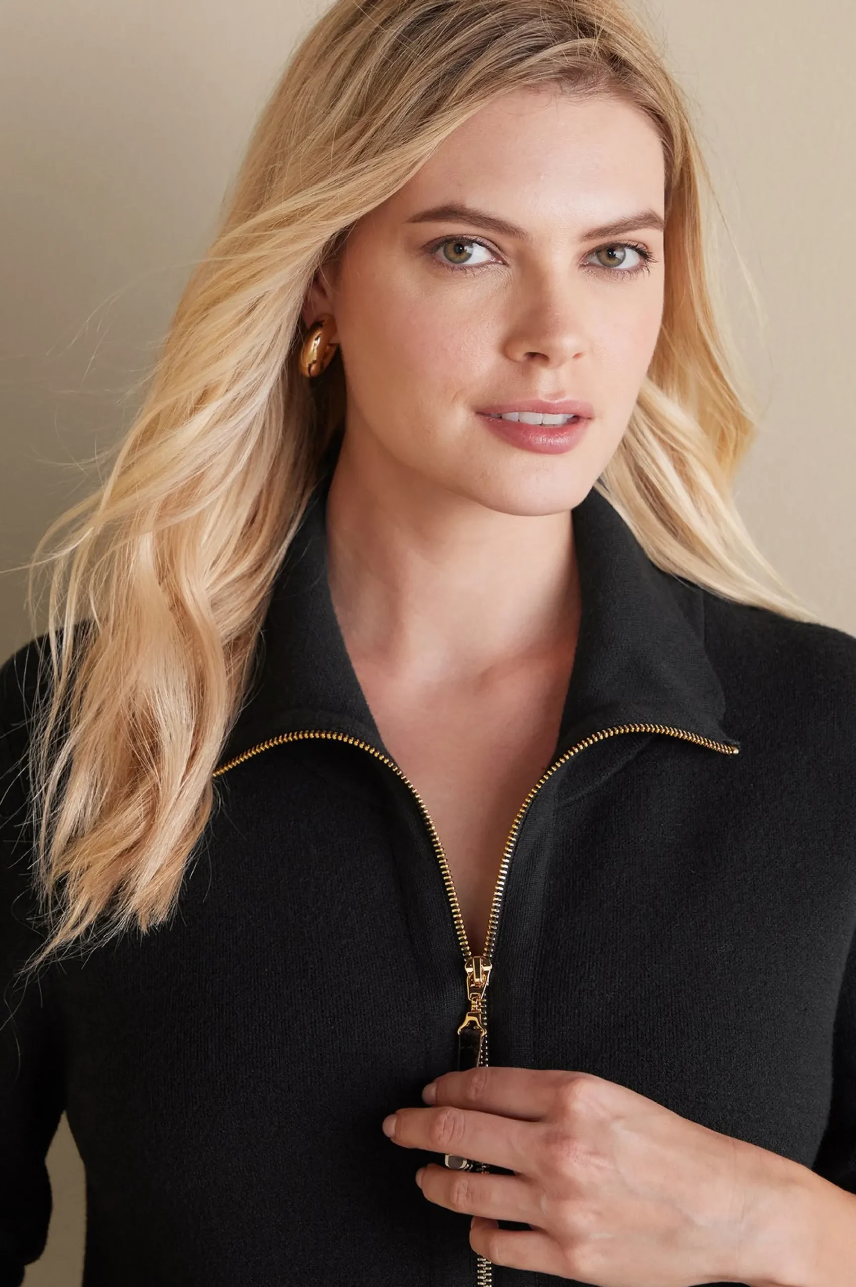 Soft Surroundings Meria Zip Sweater> Everyday Styles|Sweaters & Cardigans