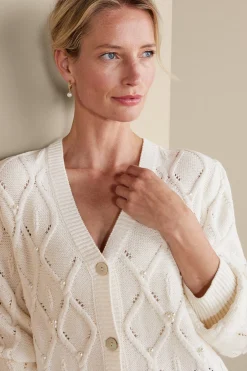 Soft Surroundings Meryl Cable Cardigan><noscript><img width=