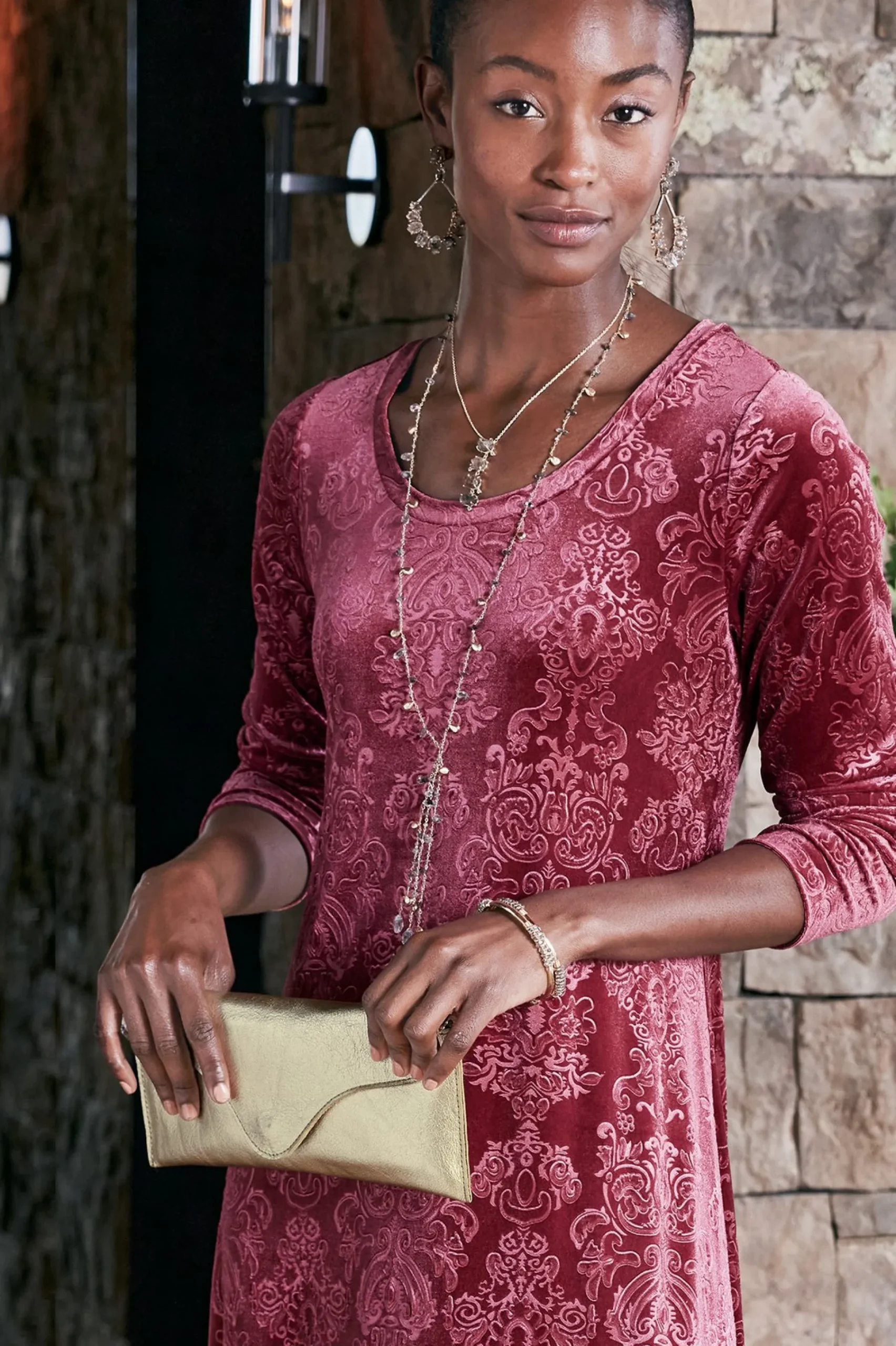 Soft Surroundings Milena Envelope Clutch> Handbags