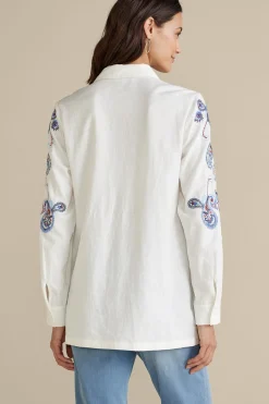 Soft Surroundings Nadia Linen Blend Shirt><noscript><img width=