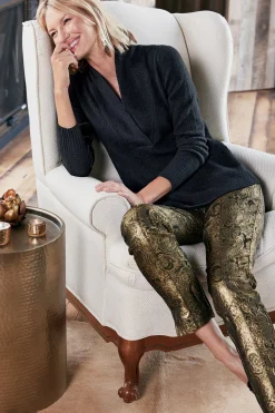 Soft Surroundings Nevina Jacquard Trouser><noscript><img width=