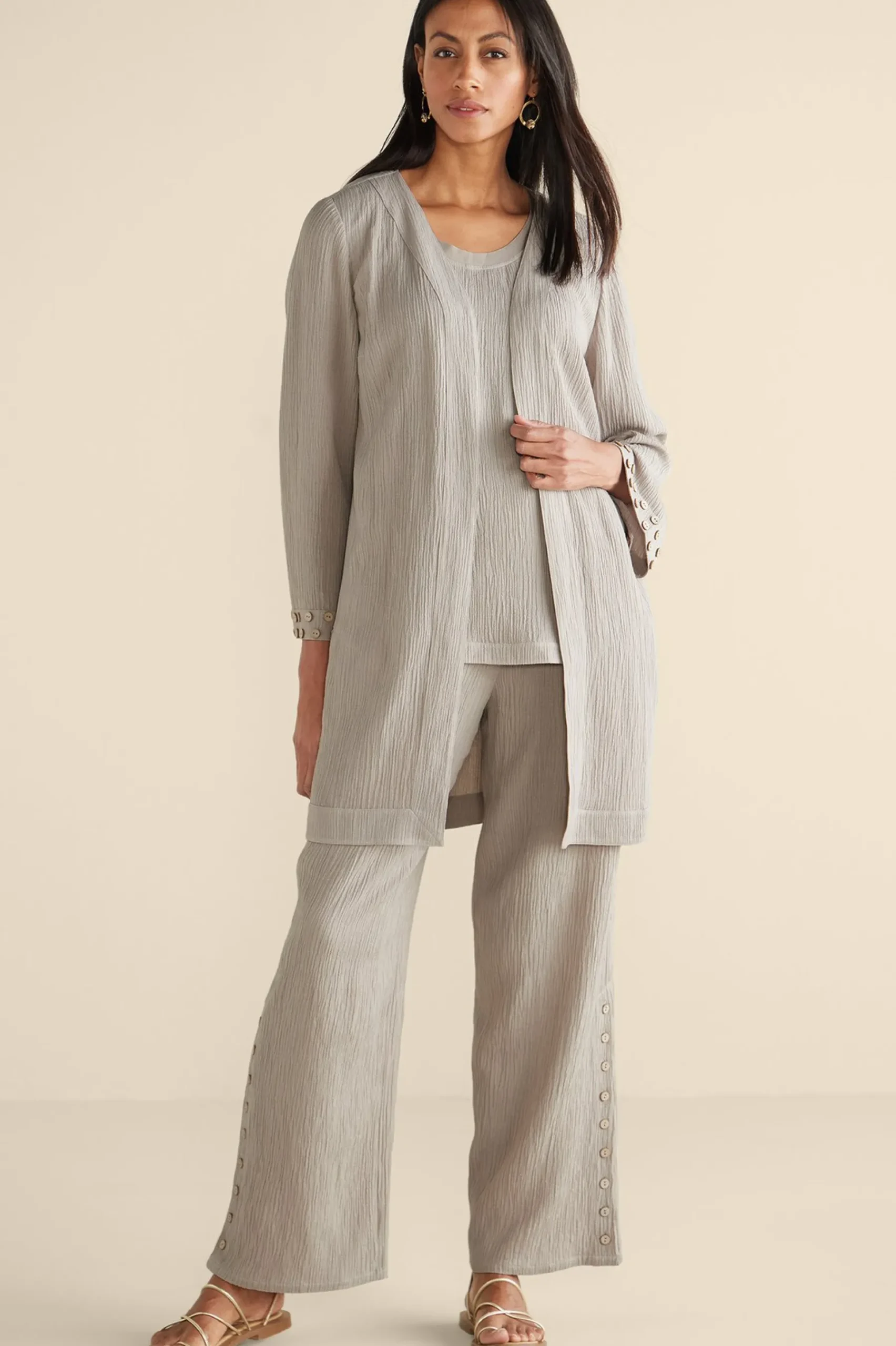 Soft Surroundings Oceo Gauze Topper> Into The Blues|Vacation Shop