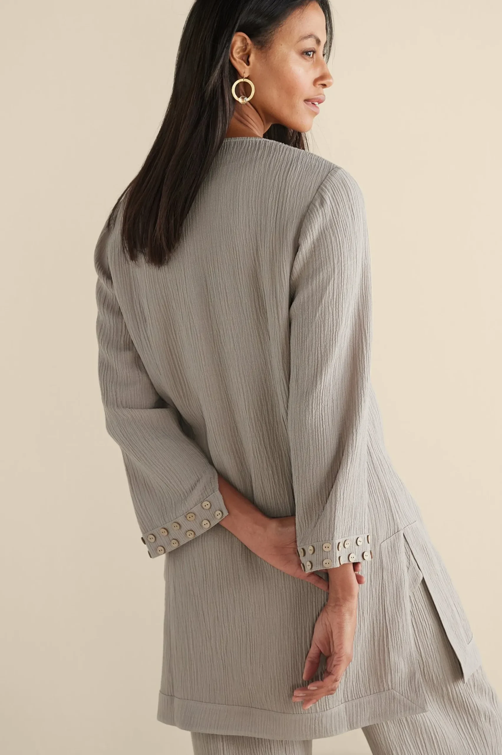 Soft Surroundings Oceo Gauze Topper> Into The Blues|Vacation Shop