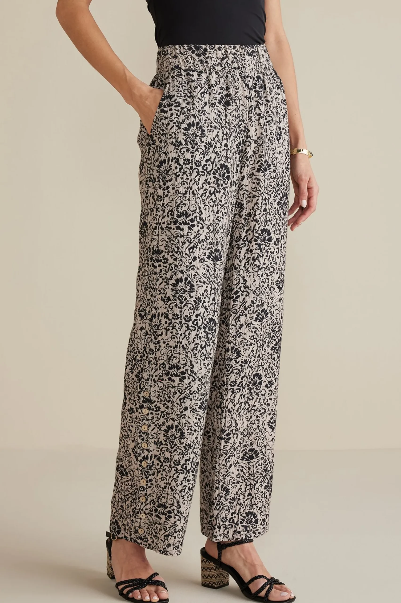Soft Surroundings Oceo Gauze Wide-Leg Pants> Feminine Flourish|Into The Blues