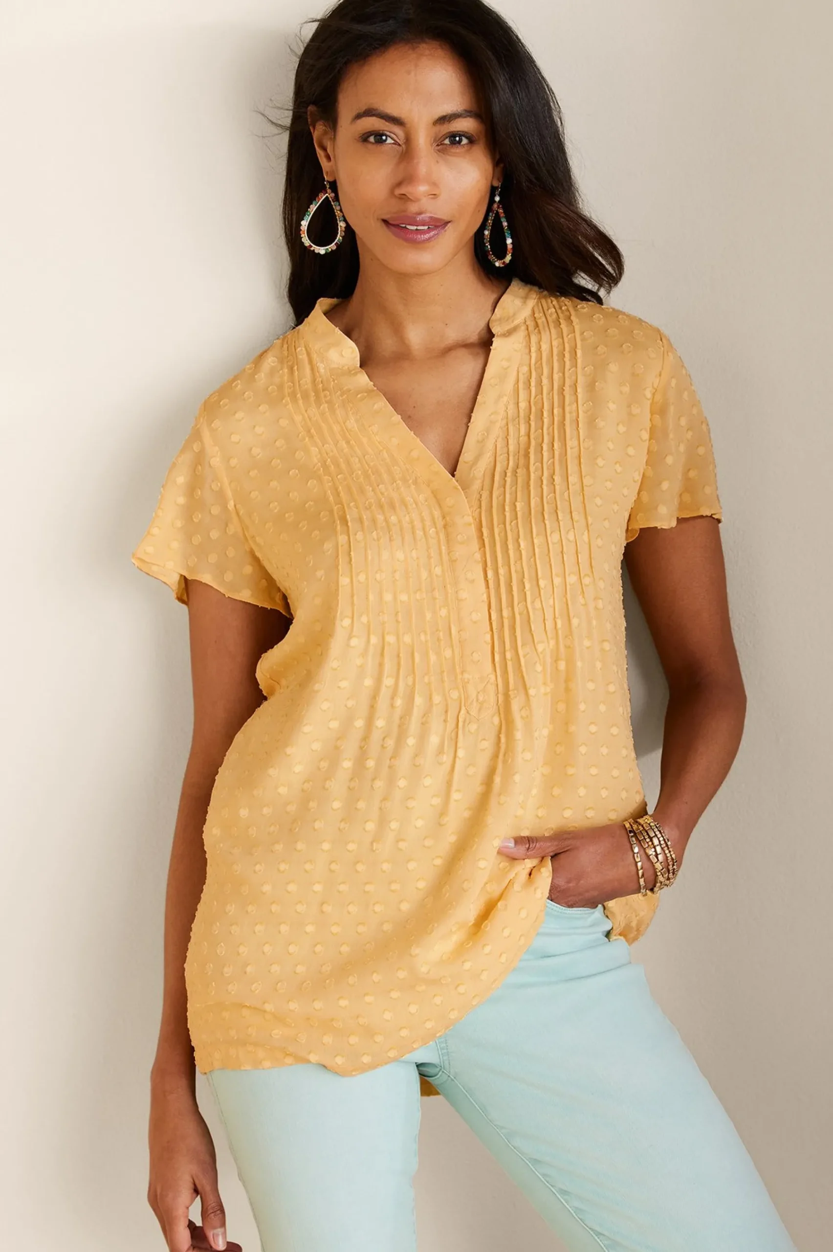 Soft Surroundings Offshore Top> short sleeve|pullovers