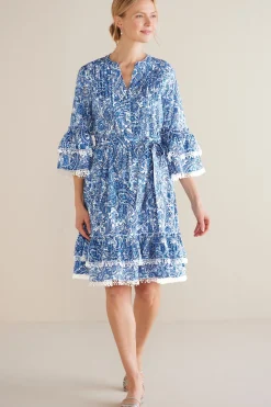 Soft Surroundings Petites Adeline Short Dress> Into The Blues|Dresses