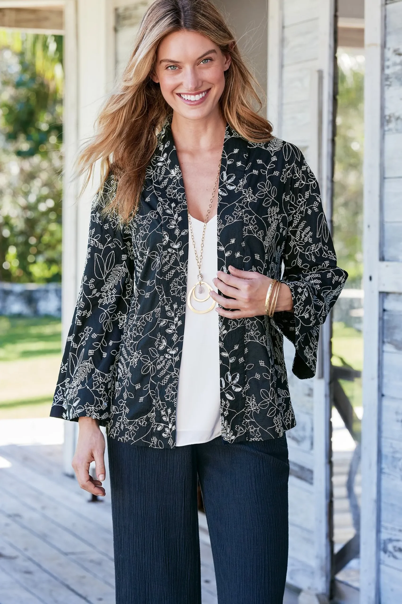 Soft Surroundings Petites Beatrix Topper> Global Artistry|Jackets & Coats