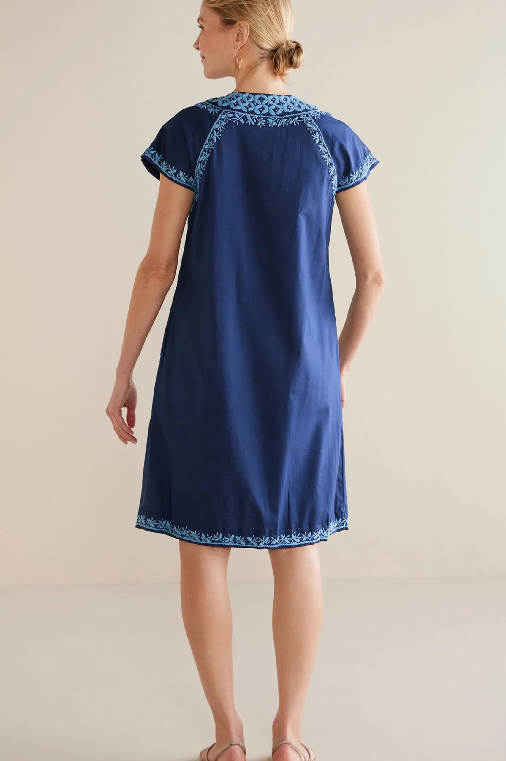 Soft Surroundings Petites Davina Short Dress> Into The Blues|Global Artistry