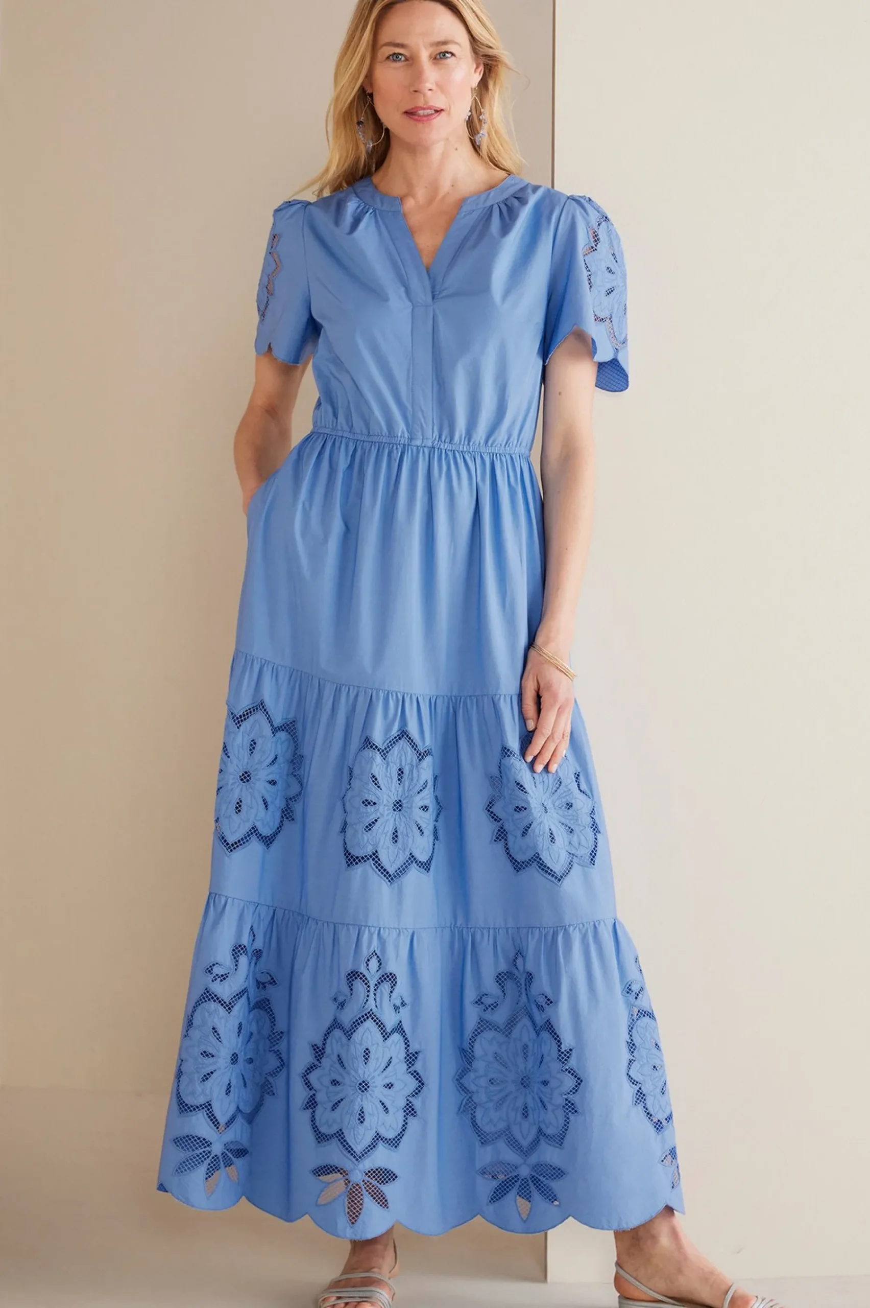 Soft Surroundings Petites Dorothy Maxi Dress> Feminine Flourish|Into The Blues