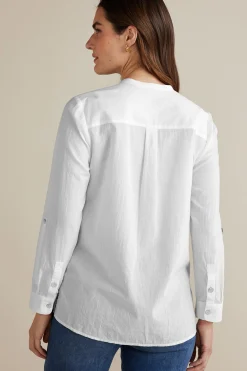 Soft Surroundings Petites Eleanor Crochet Shirt><noscript><img width=