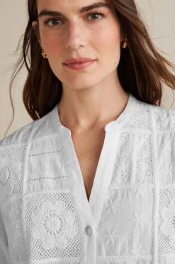 Soft Surroundings Petites Eleanor Crochet Shirt><noscript><img width=