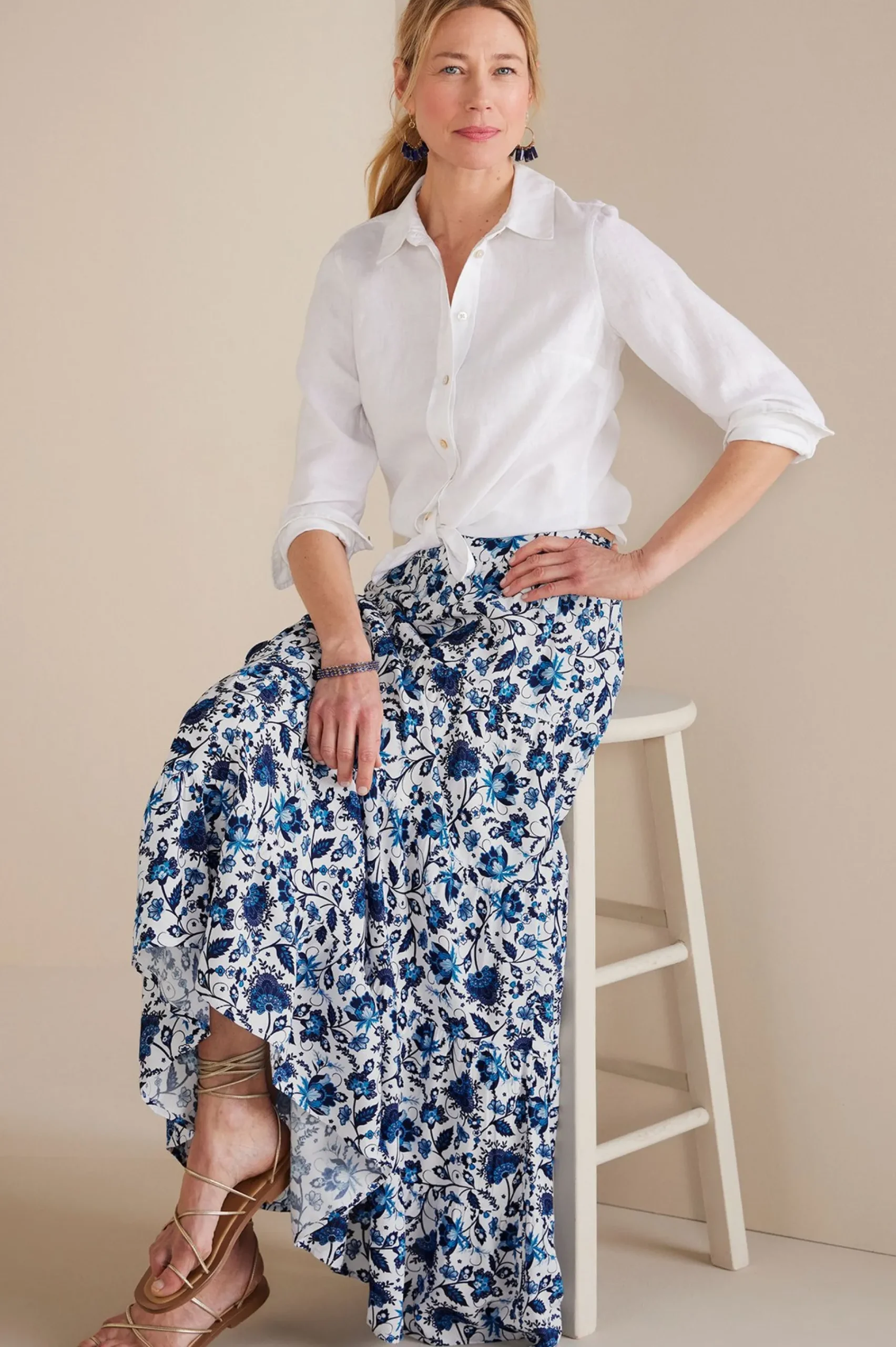 Soft Surroundings Petites Ginnie Maxi Skirt> Into The Blues|The Floral Shop