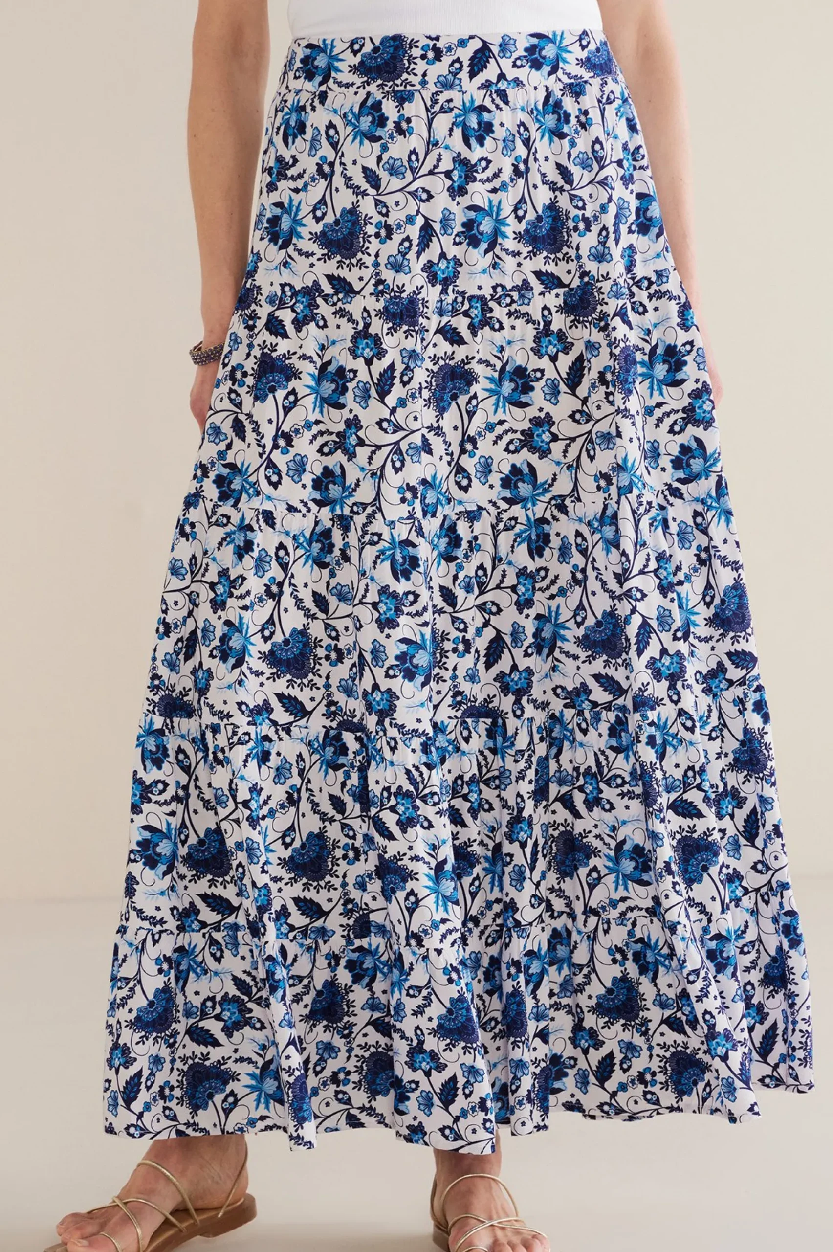 Soft Surroundings Petites Ginnie Maxi Skirt> Into The Blues|The Floral Shop