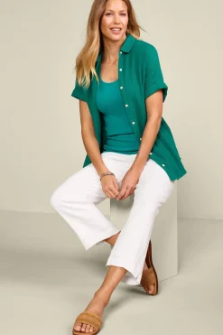 Soft Surroundings Petites Je Veux Gauze Top> Gauze Shop