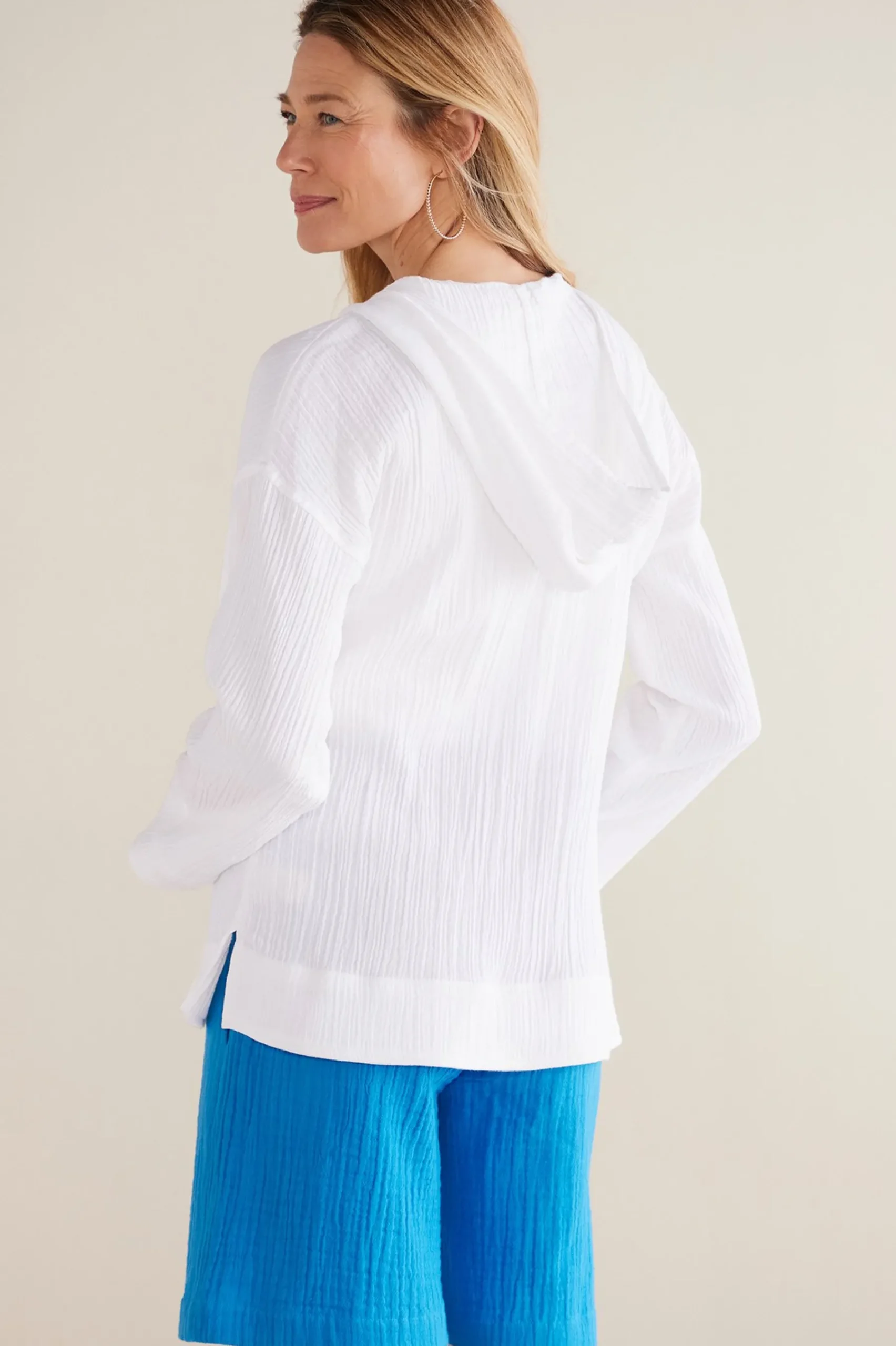 Soft Surroundings Petites Kemia Gauze Hoodie> Gauze Shop