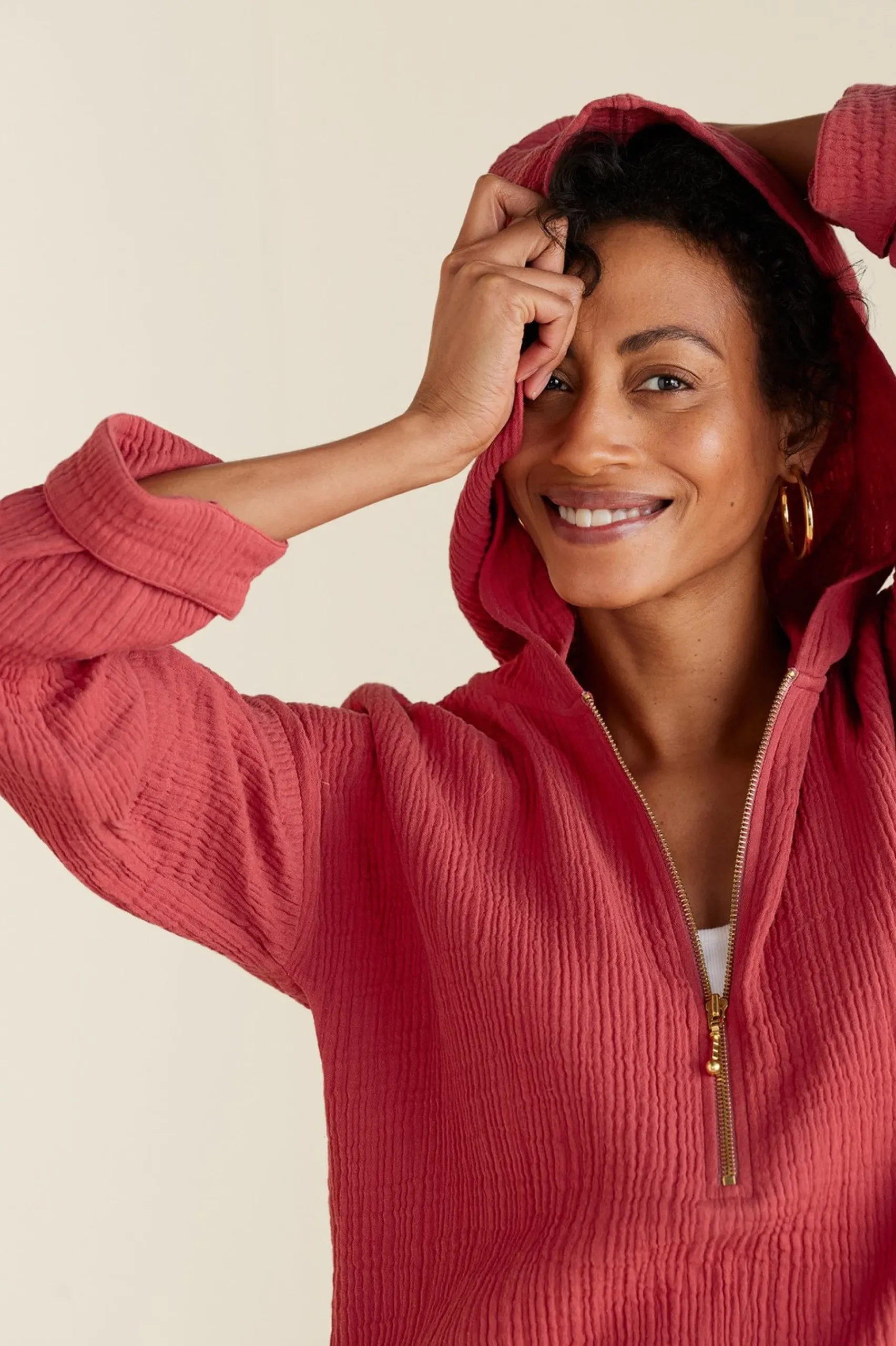 Soft Surroundings Petites Kemia Gauze Hoodie> Gauze Shop