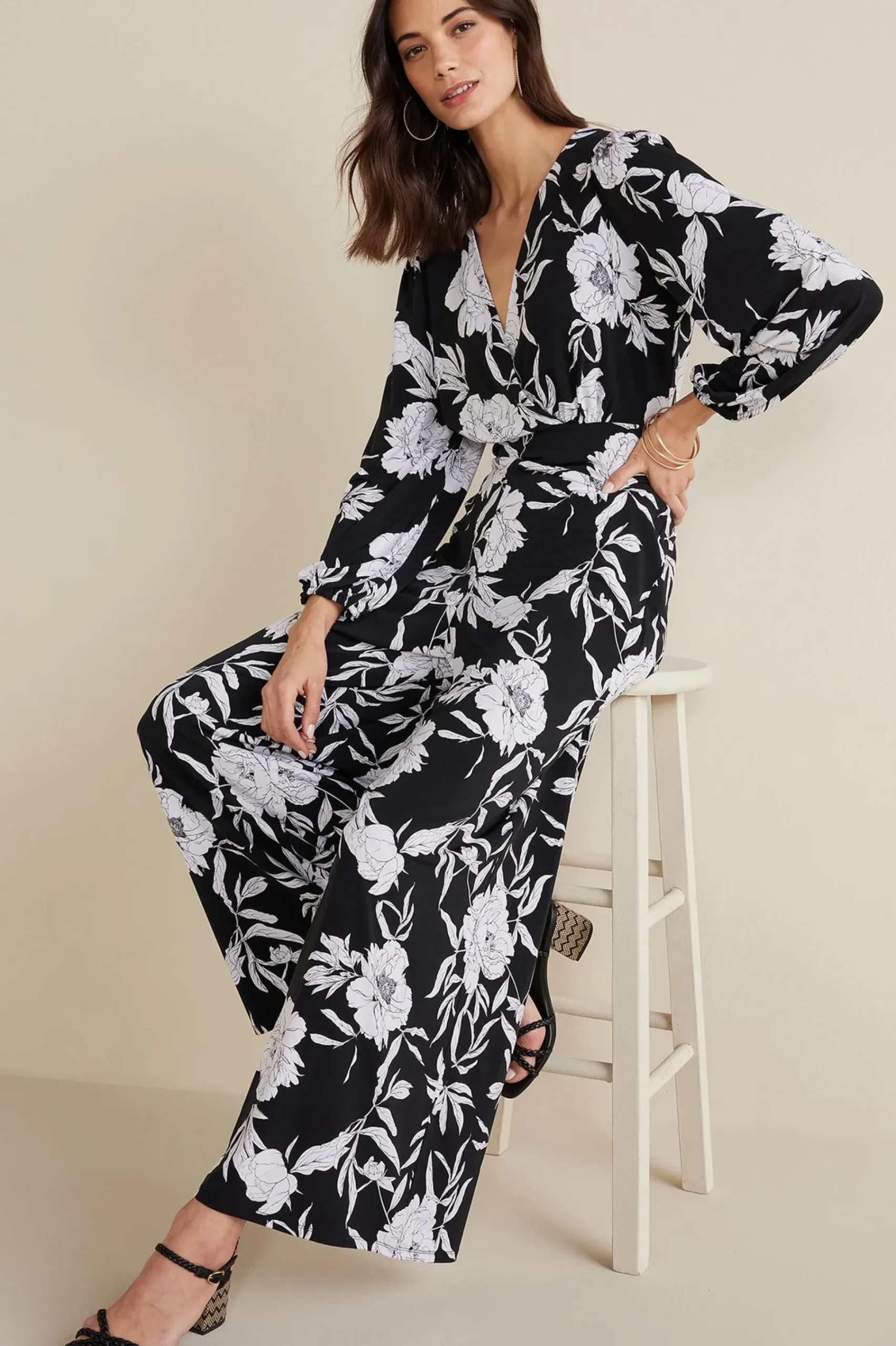 Soft Surroundings Petites Penelope Long Sleeve Jumpsuit> The Floral Shop|Dresses