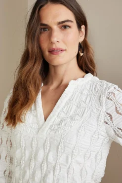 Soft Surroundings Petites Priya Knit Lace Tunic><noscript><img width=