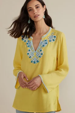 Soft Surroundings Petites Soraya Embellished Tunic> Global Artistry
