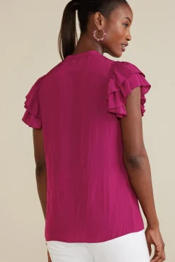 Soft Surroundings Petites Victoria Ruffle Tunic><noscript><img width=