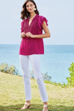 Soft Surroundings Petites Victoria Ruffle Tunic><noscript><img width=