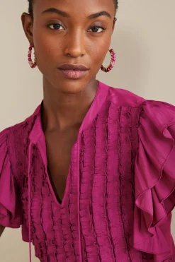 Soft Surroundings Petites Victoria Ruffle Tunic><noscript><img width=