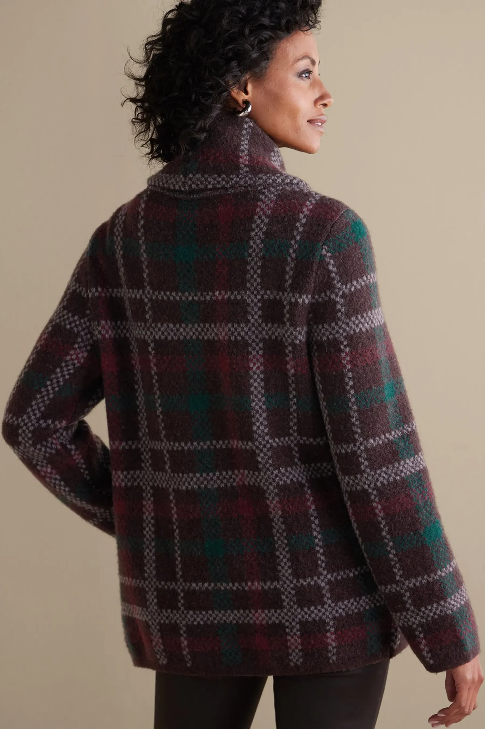 Soft Surroundings Plaid Sweater Coat> Jackets & Coats|Sweaters & Cardigans