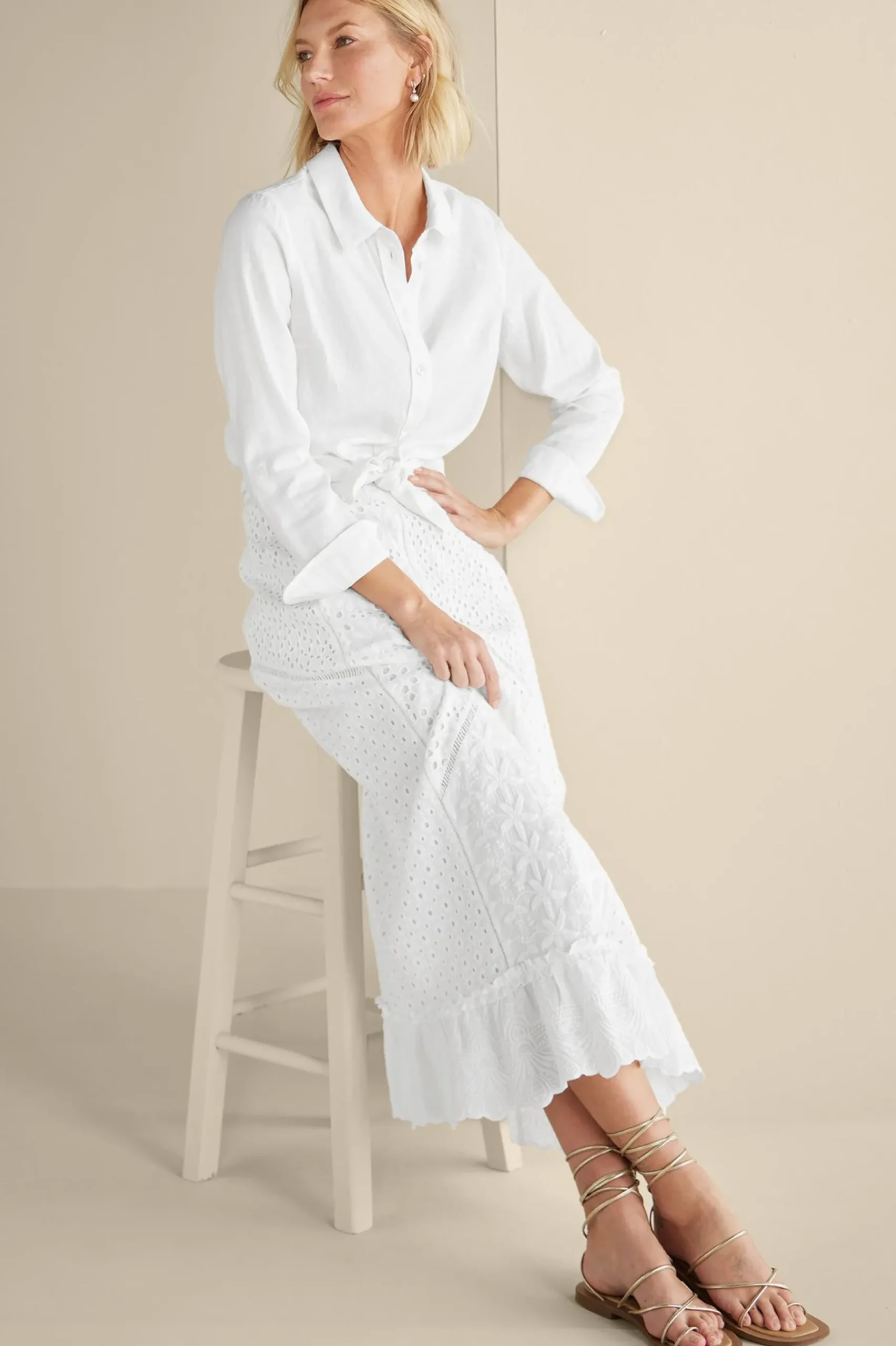 Soft Surroundings Porfiria Embellished Skirt> Feminine Flourish|Vacation Shop