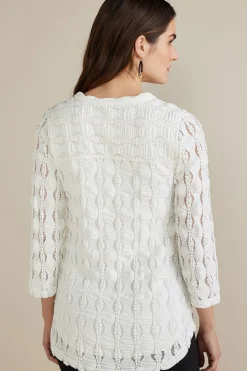 Soft Surroundings Priya Knit Lace Tunic><noscript><img width=