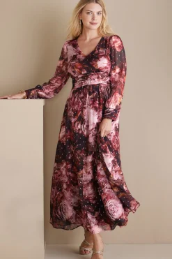 Soft Surroundings Rina Silk Dress> Feminine Flourish|occasion dresses