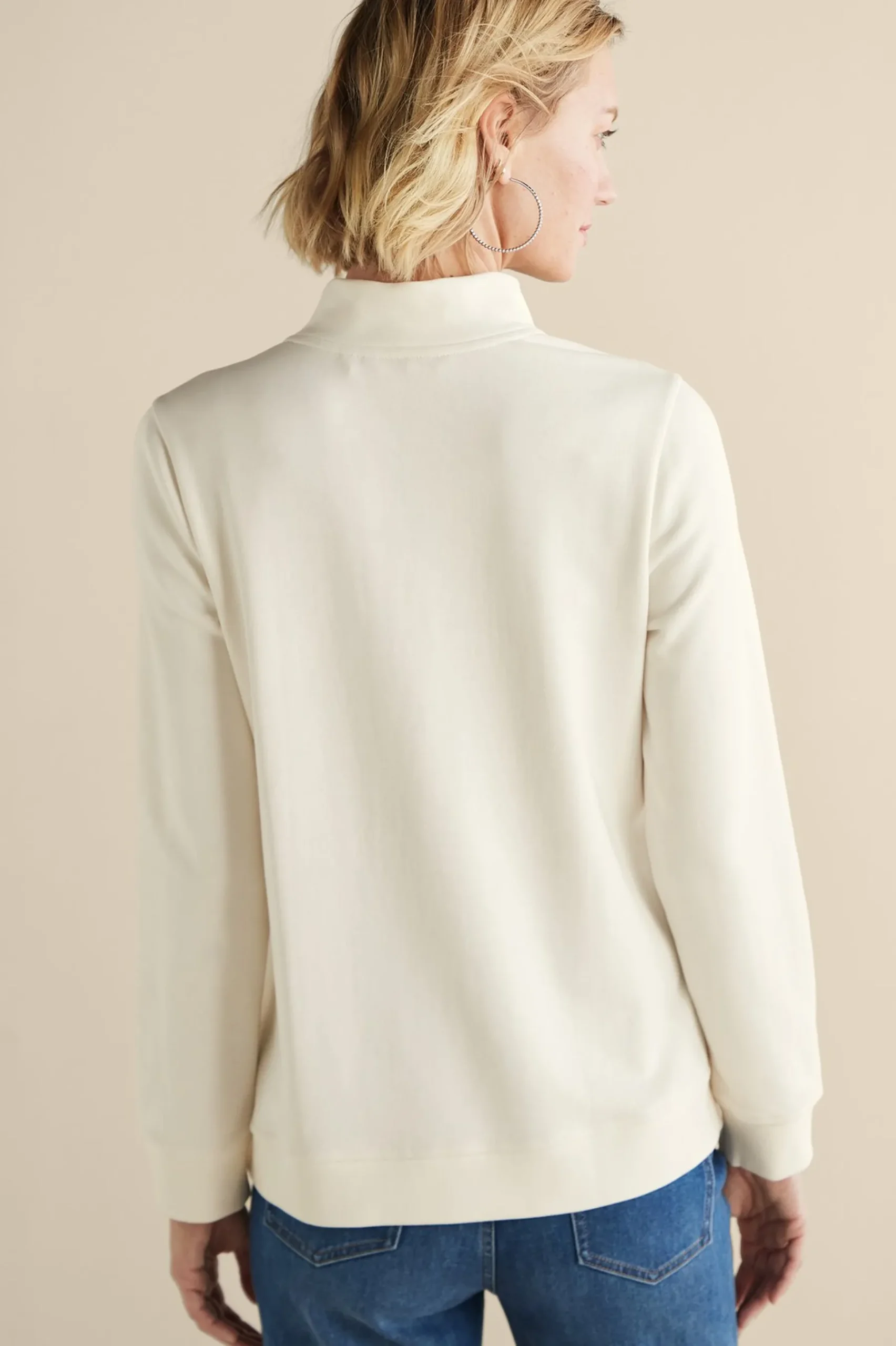 Soft Surroundings Rochelle Embroidered French Terry Pullover> Feminine Flourish|Wear Now Styles