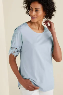 Soft Surroundings Sabrina Top> Feminine Flourish|Into The Blues