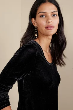 Soft Surroundings Santiago Stretch Velvet Dress><noscript><img width=