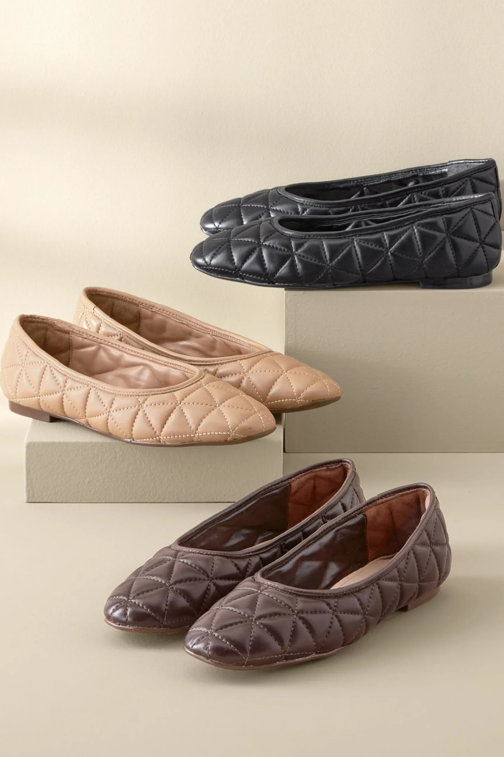 Soft Surroundings Schutz Arissa Quilted Ballet Flat> flats