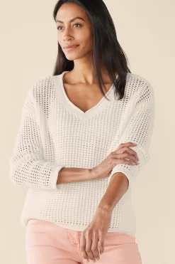 Soft Surroundings Simone Crochet Sweater> Feminine Flourish|Vacation Shop