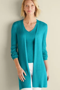 Soft Surroundings Soft Essential™ Ribbed Long Cardi> Everyday Styles|Vacation Shop