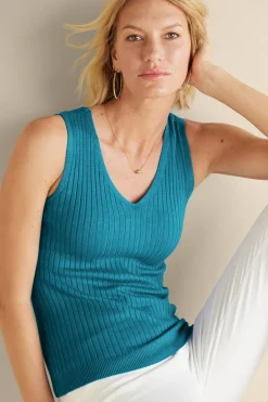 Soft Surroundings Soft Essential™ Ribbed Sweater Tank> Soft Essential Styles|Vacation Shop