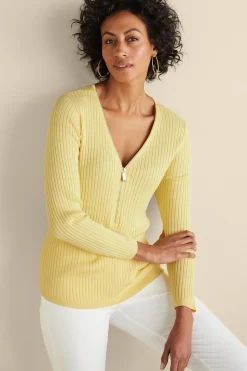 Soft Surroundings Soft Essential™ Ribbed Valentina Sweater> Soft Essential Styles|Vacation Shop