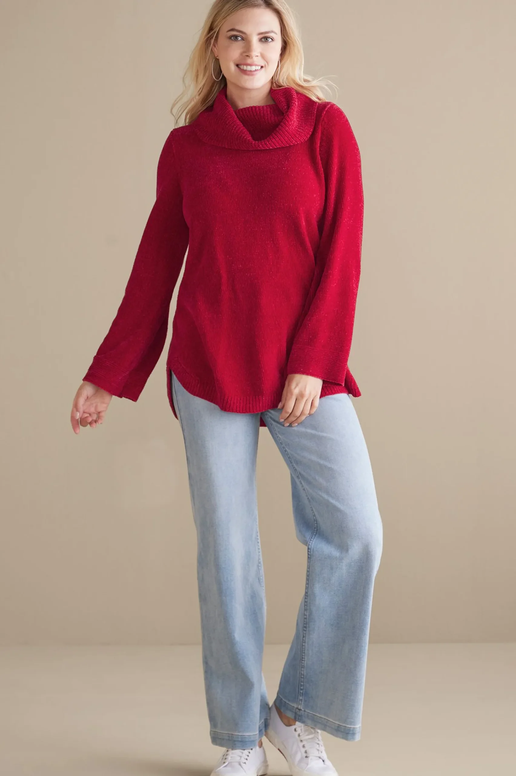 Soft Surroundings Soft Winds Chenille Tunic Sweater> Everyday Styles|Sweaters & Cardigans