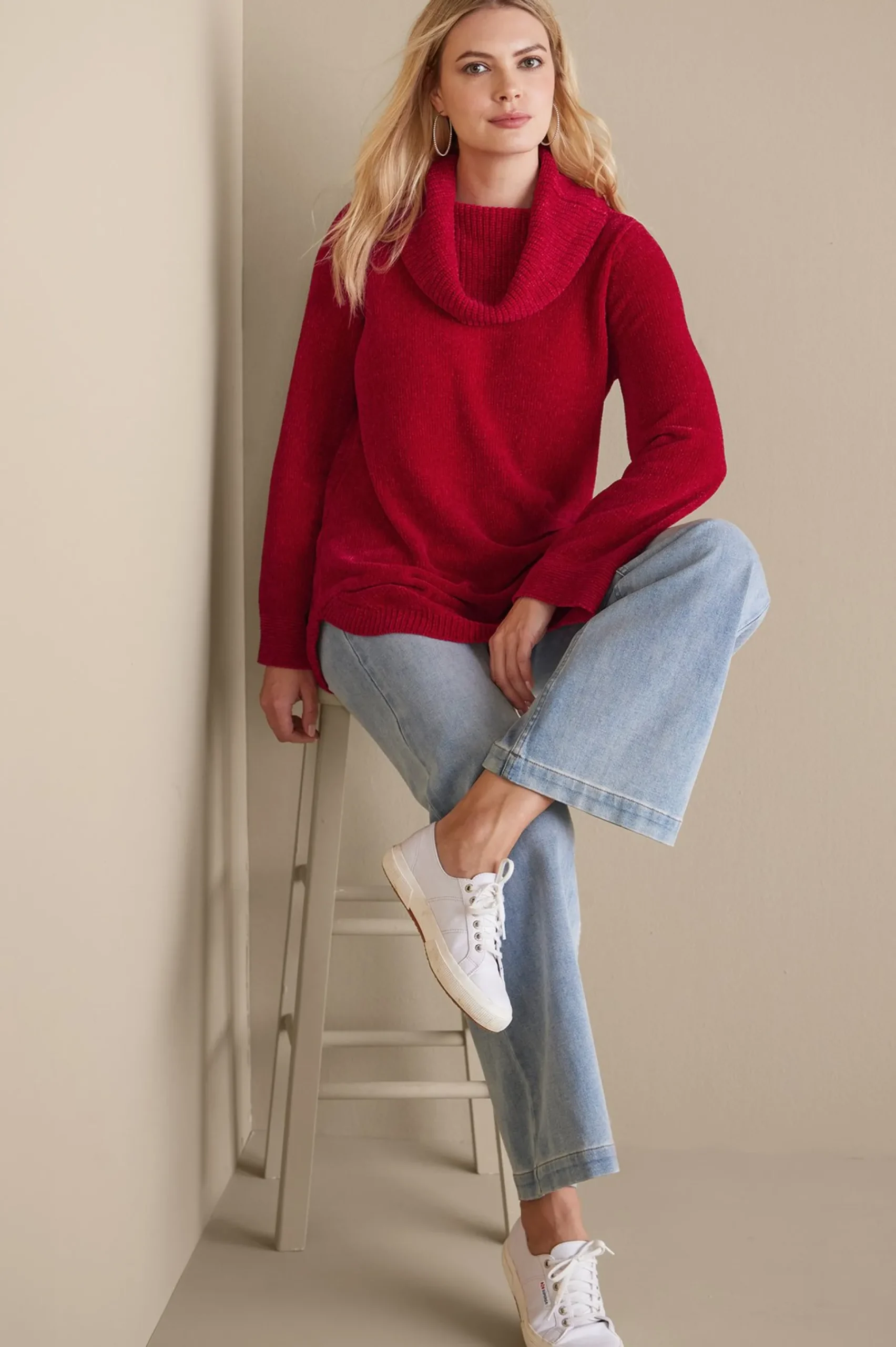Soft Surroundings Soft Winds Chenille Tunic Sweater> Everyday Styles|Sweaters & Cardigans