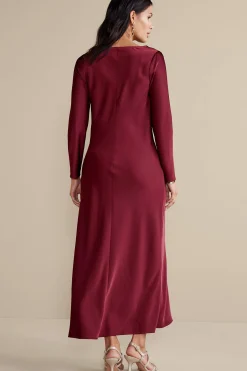 Soft Surroundings Solange Satin Dress><noscript><img width=