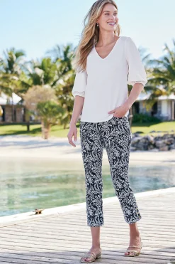 Soft Surroundings Tabitha Puff Sleeve Top><noscript><img width=