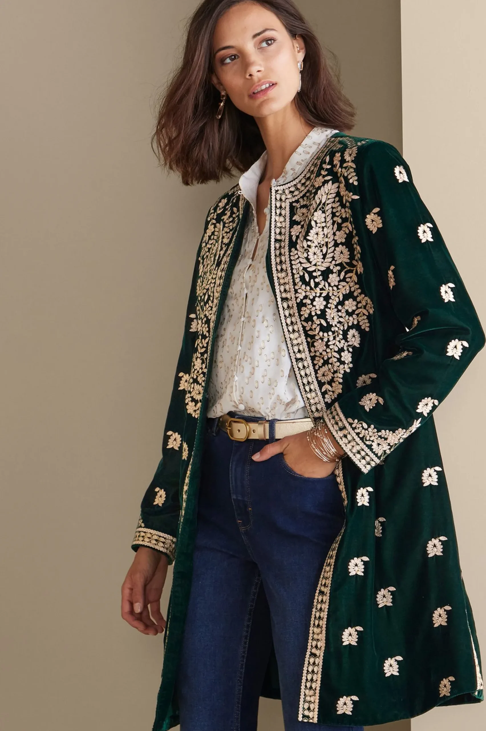 Soft Surroundings Tatianna Velvet Jacket> Feminine Flourish|EVelvet Styles