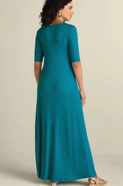 Soft Surroundings Textured Short Sleeve Santiago Dress> Everyday Styles|Vacation Shop