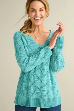 Soft Surroundings Trina Chenille Sweater> Sweaters & Cardigans|long sleeve