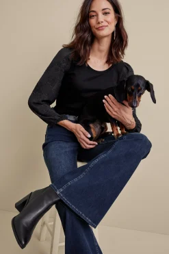 Soft Surroundings Ultimate Denim Flare Jeans><noscript><img width=