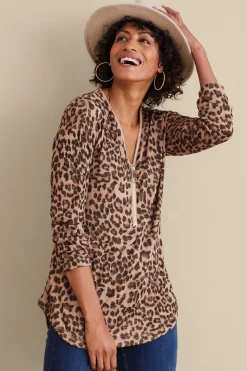 Soft Surroundings Valentina Zip Sweater><noscript><img width=